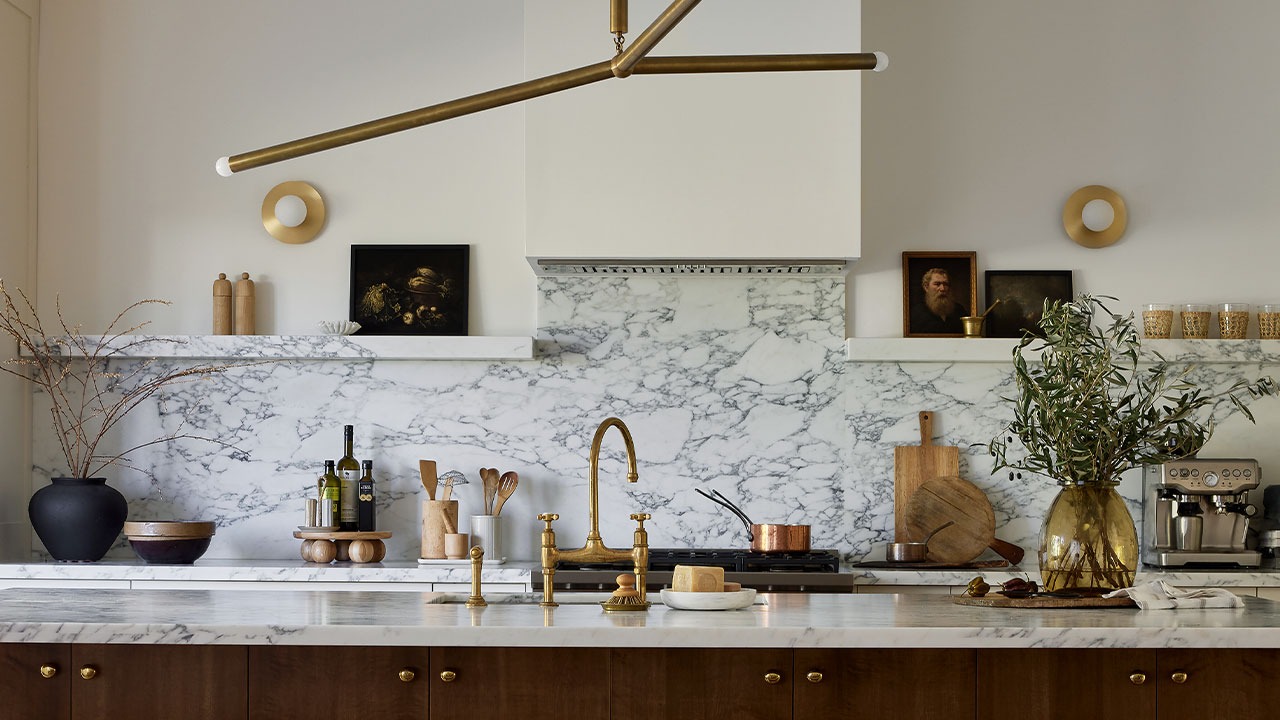 White marble countertop slab