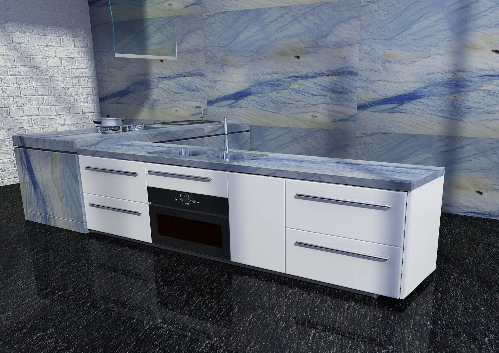 Cut-to-size marble countertop