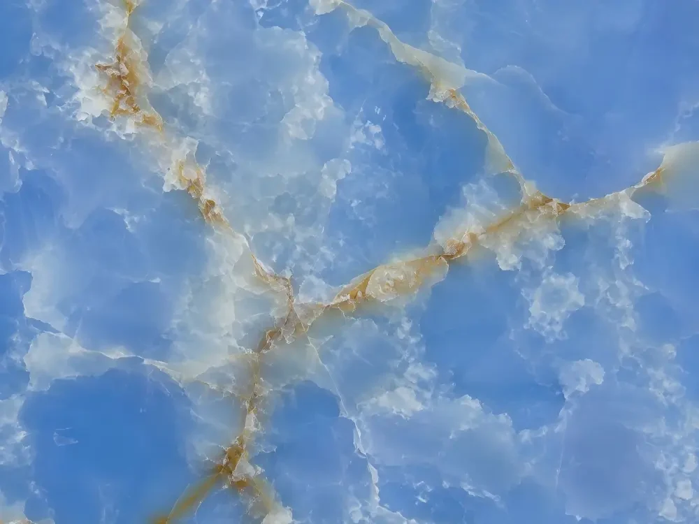 Blue Onyx blue crystalline detail