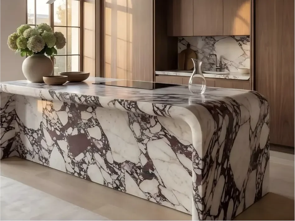 Calacatta Viola Bvlgari Marble Countertop Calacatta Viola Bvlgari Marble countertop with expressive violet veining