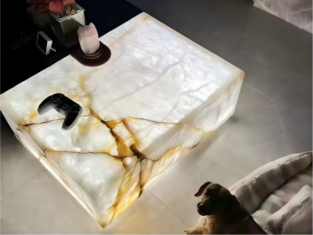 Golden Veins Crystal White Table Golden Veins Crystal White Table