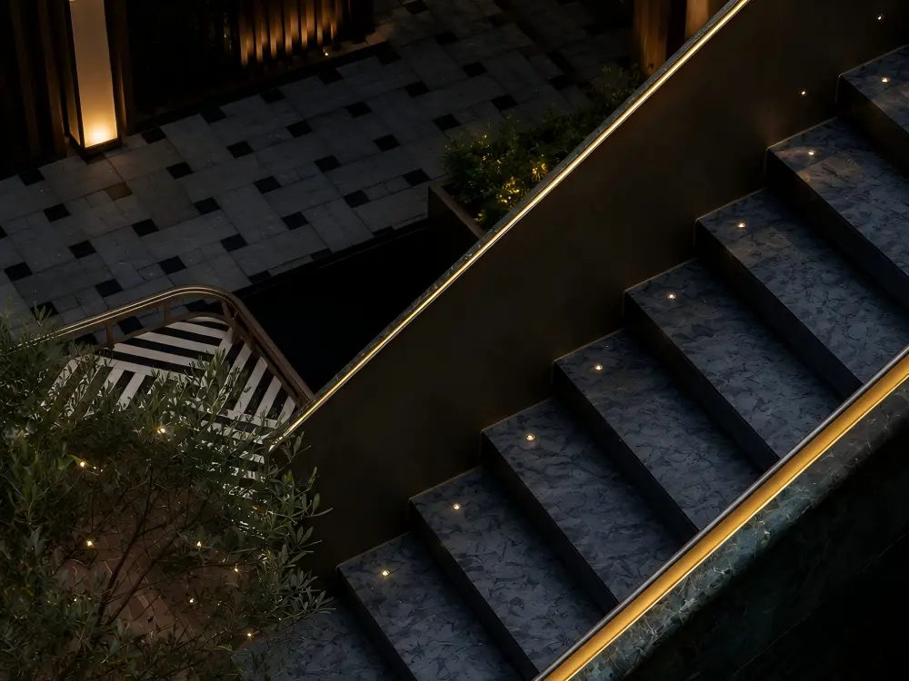 Matrix Black Granite Outdoor staircase Matrix Black Granite Outdoor staircase