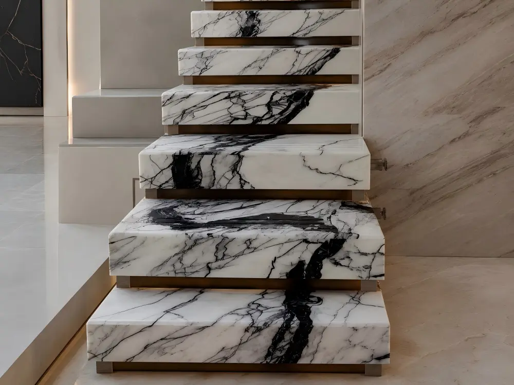 Milas Lilac Marble Stepcase Milas Lilac Marble Stepcase