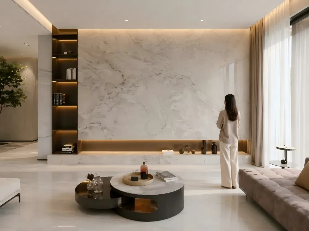 Mont Blanc Quartzite Living Room Mont Blanc Quartzite in a luxury living room