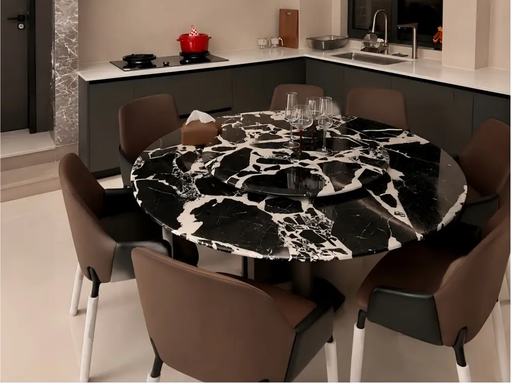 Noir Grand Antique Marble Dining Table Noir Grand Antique Marble Dining Table
