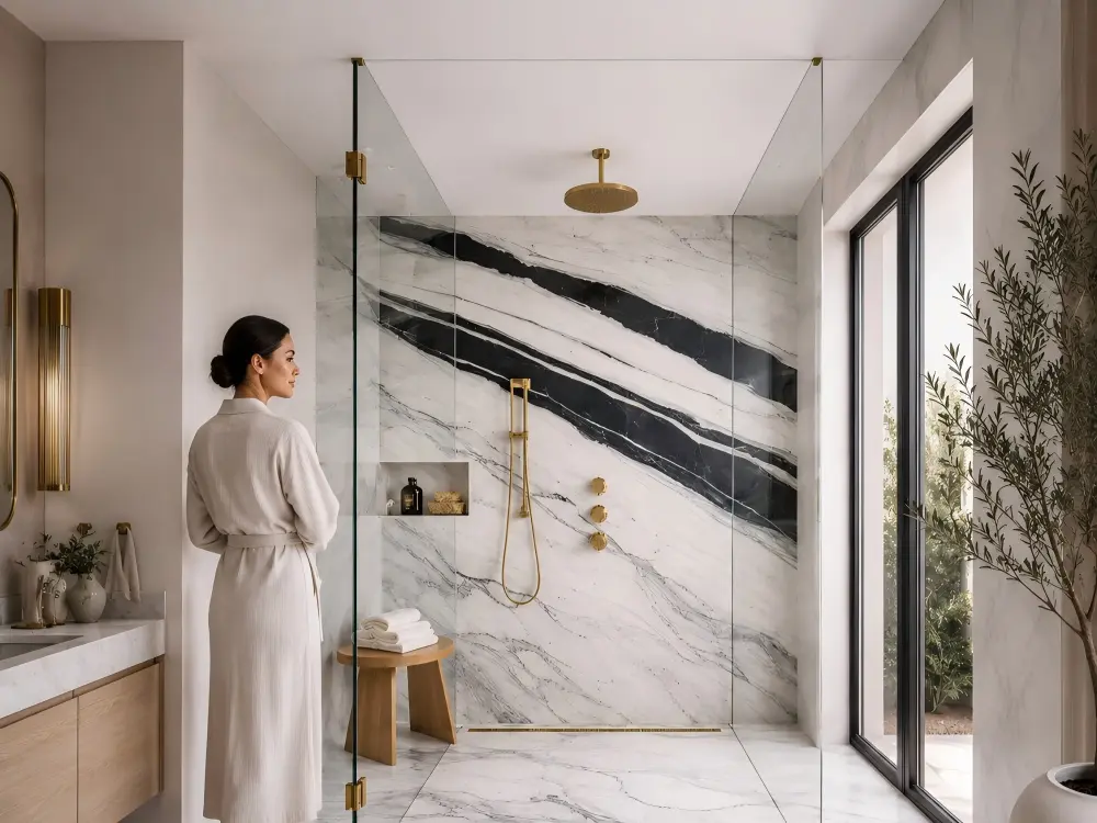 Panda White Marble Bathroom Panda White Marble Bathroom