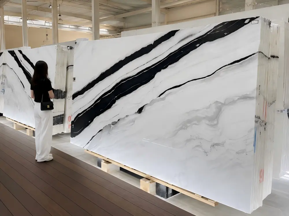 Panda White Marble Bookmatch Slabs Panda White Marble Bookmatch Slabs