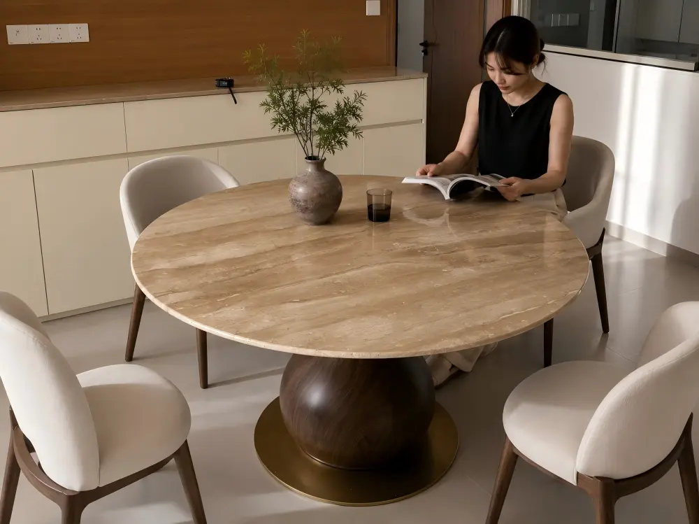 Royal Diano Beige Marble Table Royal Diano Beige Marble Table