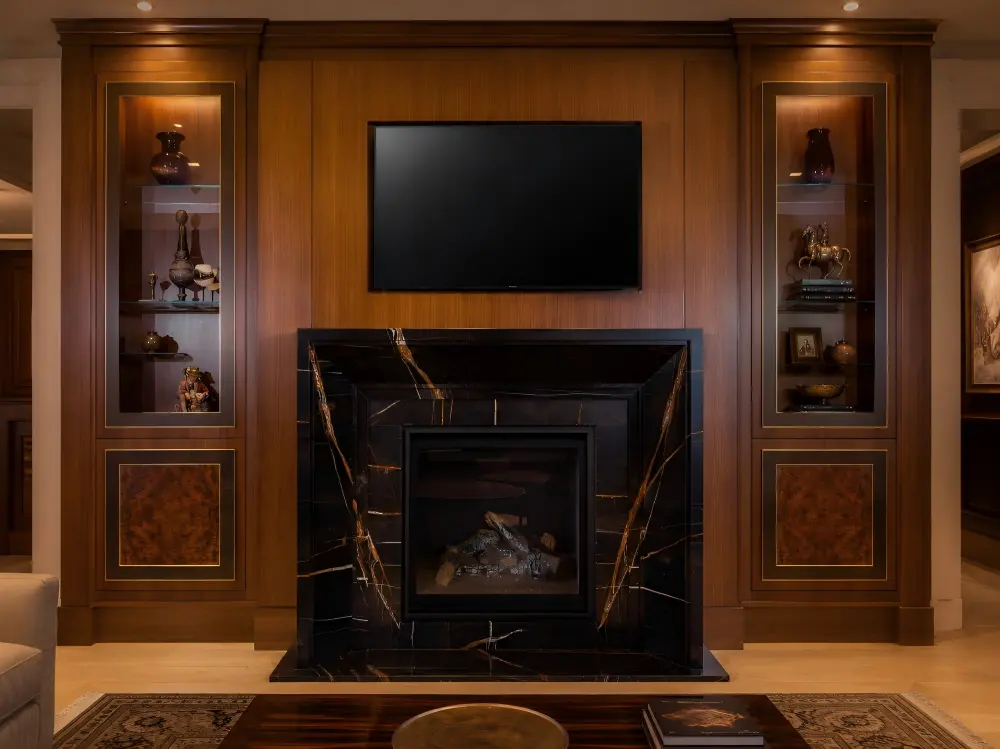 Sahara Noir Marble Fireplace Sahara Noir Marble Fireplace