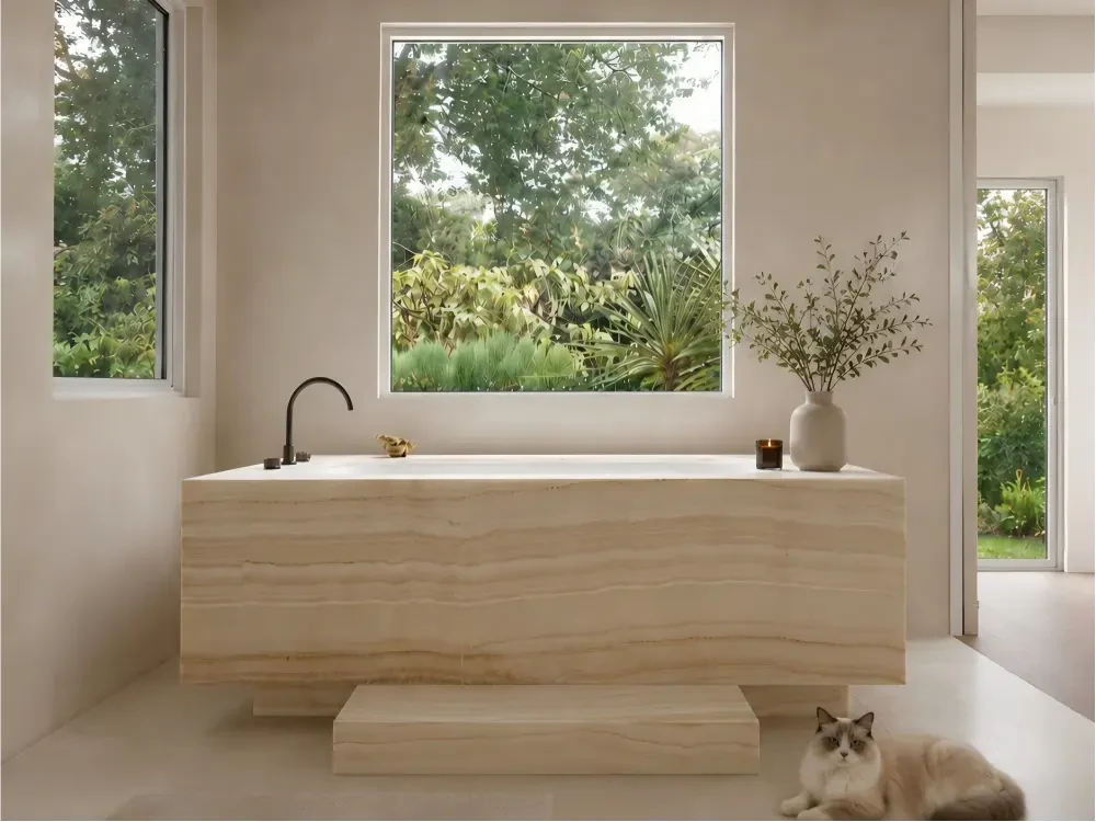 White Tiger Onyx Bathtub White Tiger Onyx bathtub