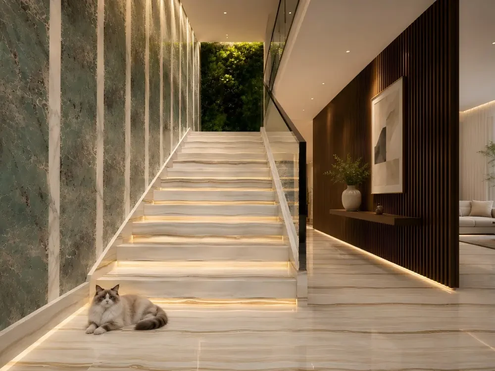 White Tiger Onyx Staircase White Tiger Onyx staircase
