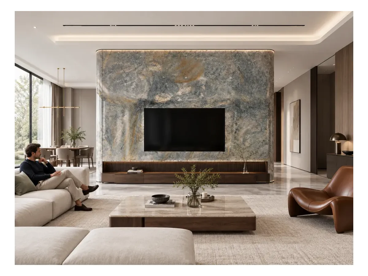Amazonite Blue Quartzite Feature Wall Application Reference Amazonite Blue Quartzite feature wall application reference