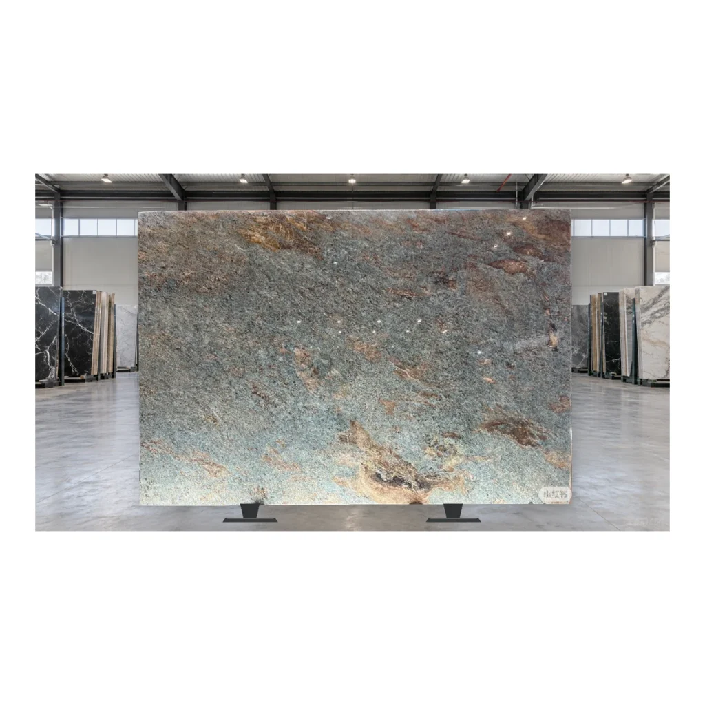 Amazonite Blue Quartzite full slab view