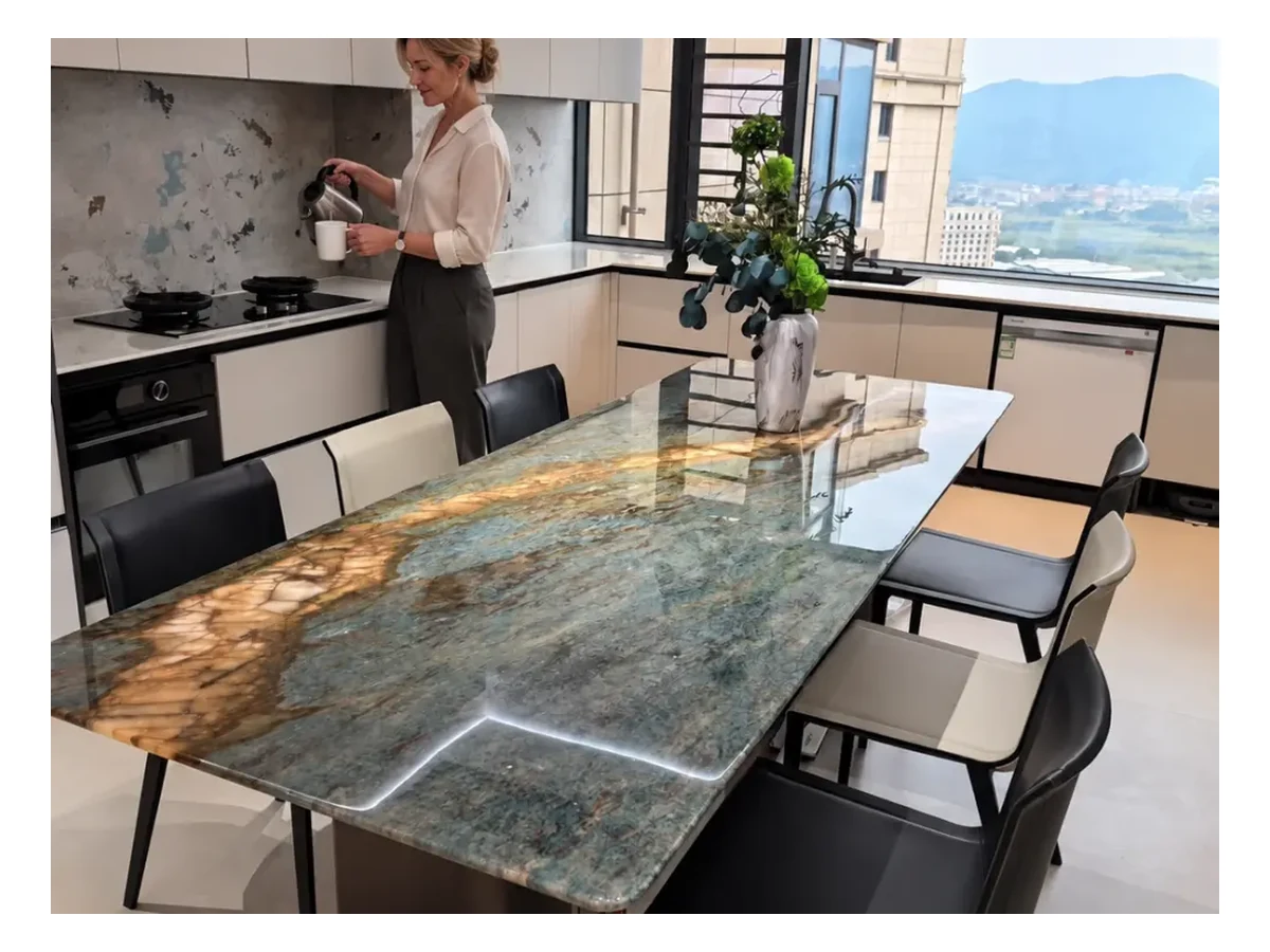 Amazonite Blue Quartzite Stone Table Application Reference Amazonite Blue Quartzite stone table application reference