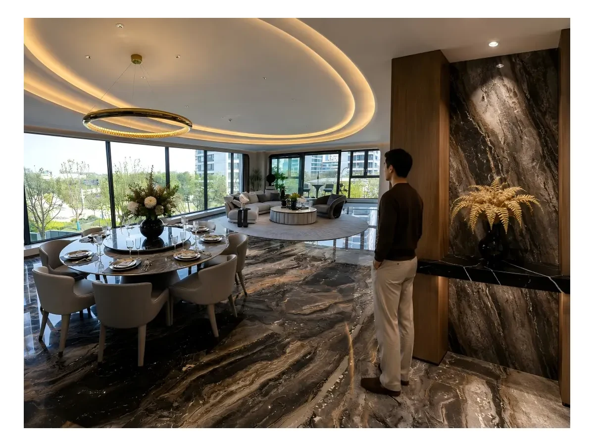 Arabescato Grigio Marble Flooring Application Arabescato Grigio Marble flooring application