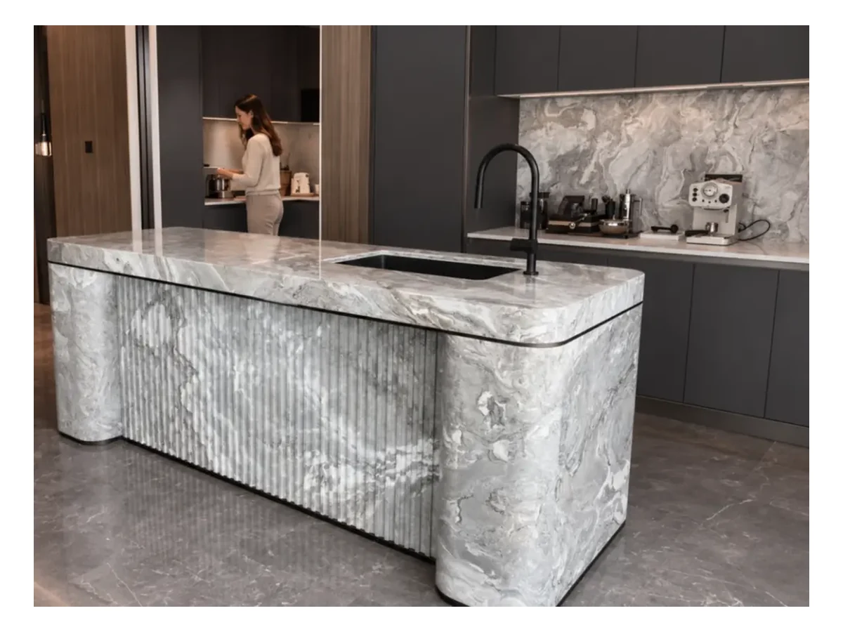 Avalanche White Marble Countertop Application Avalanche White Marble countertop application