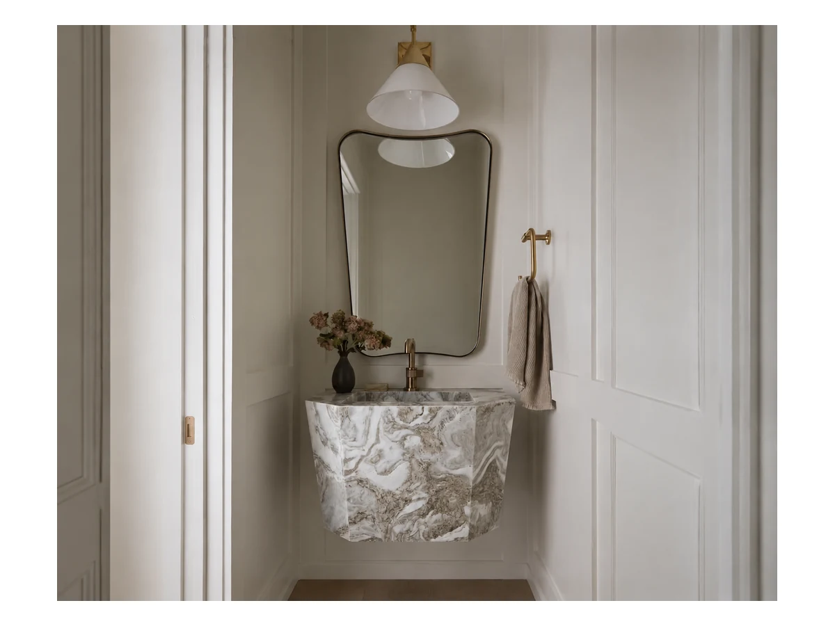 Avalanche White Marble Bathroom Vanity Application Avalanche White Marble bathroom vanity application
