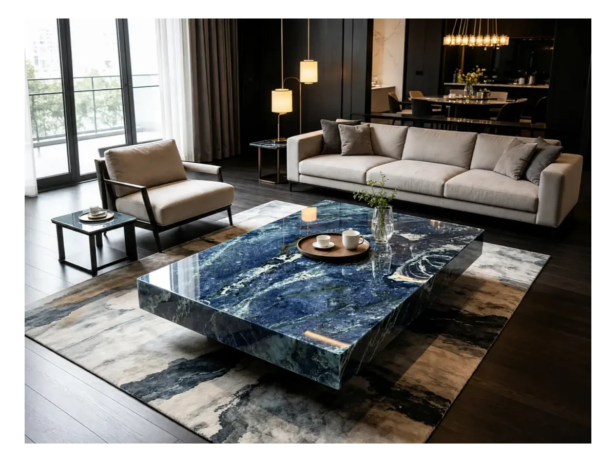 Azul Bahia Granite Coffee Table Application Azul Bahia Granite coffee table application