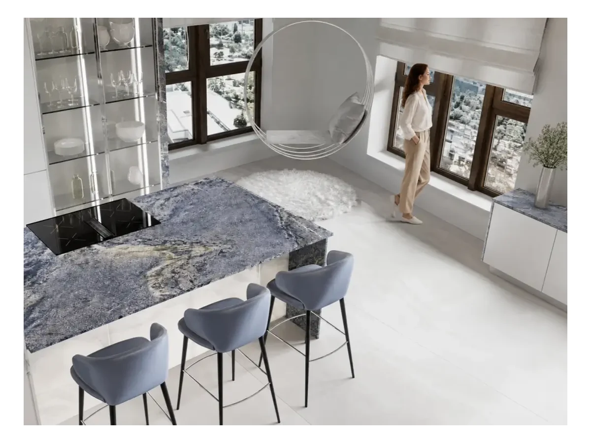 Azul Bahia Granite Countertop Application Azul Bahia Granite countertop application