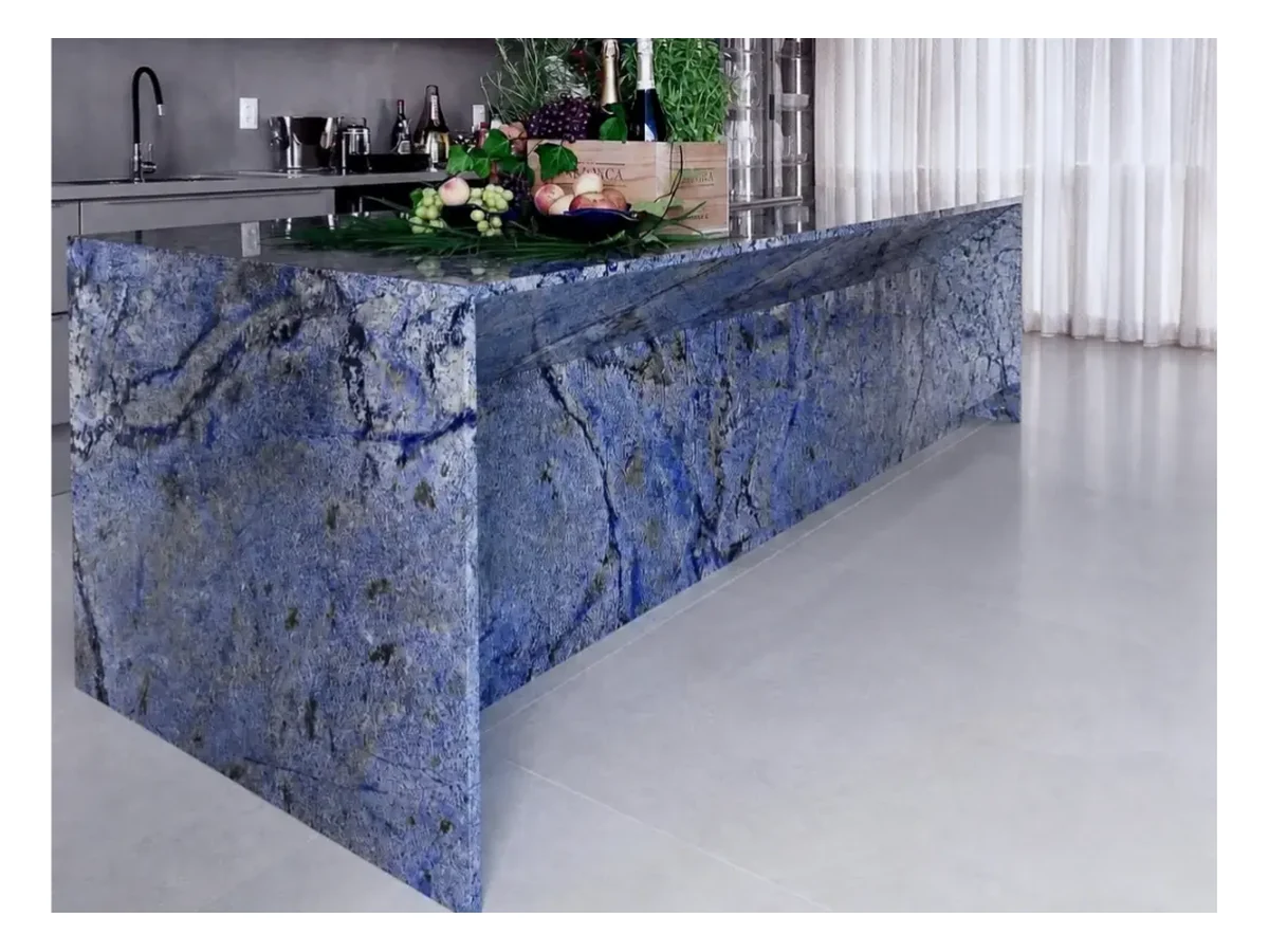 Azul Bahia Granite Kitchen Island Application Azul Bahia Granite kitchen island application