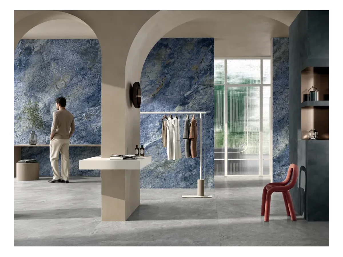 Azul Bahia Granite Interior Wall Application Azul Bahia Granite interior wall application