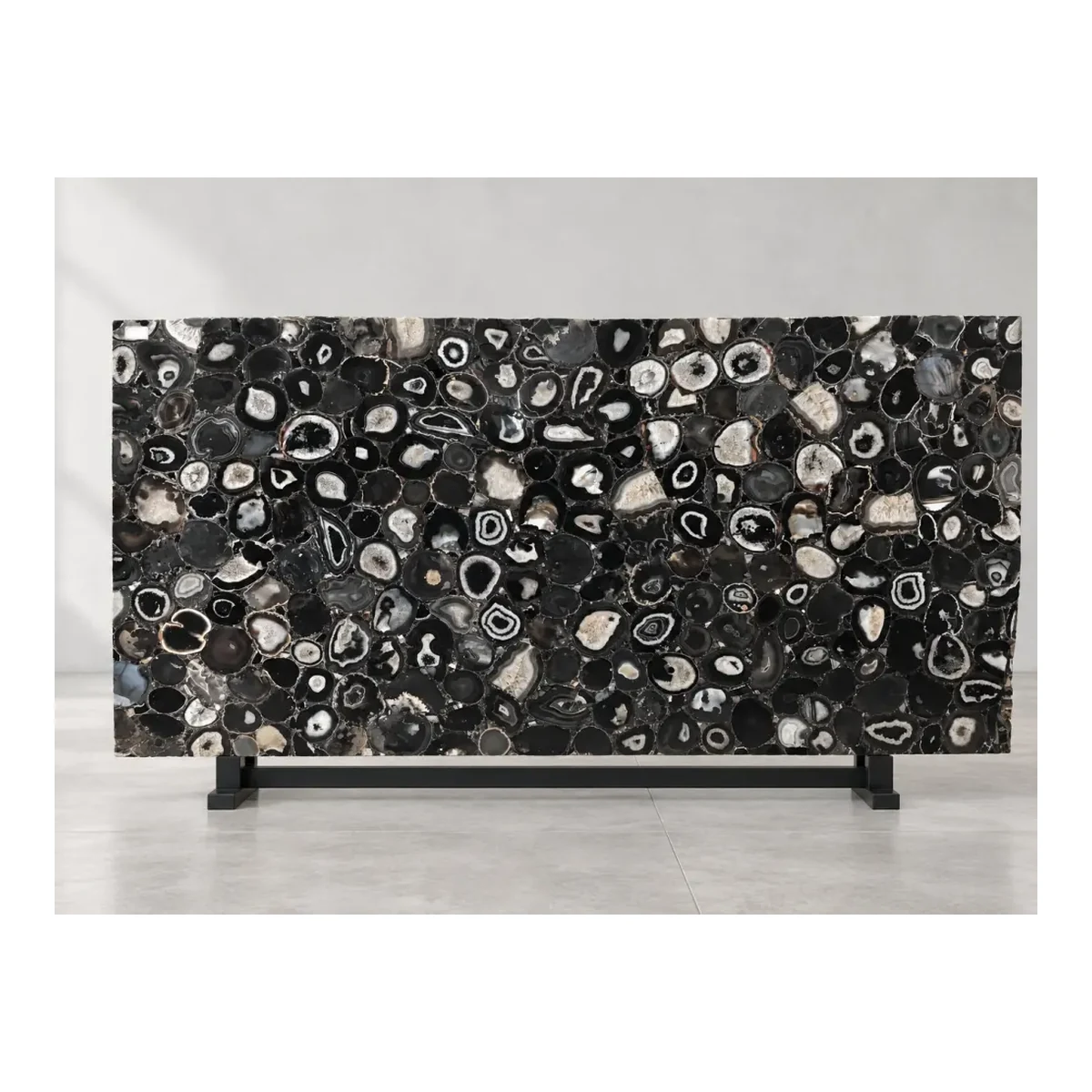 Black Agate Semi-precious Stone Natural Stone Slab Black Agate Semi-Precious Stone natural stone slab