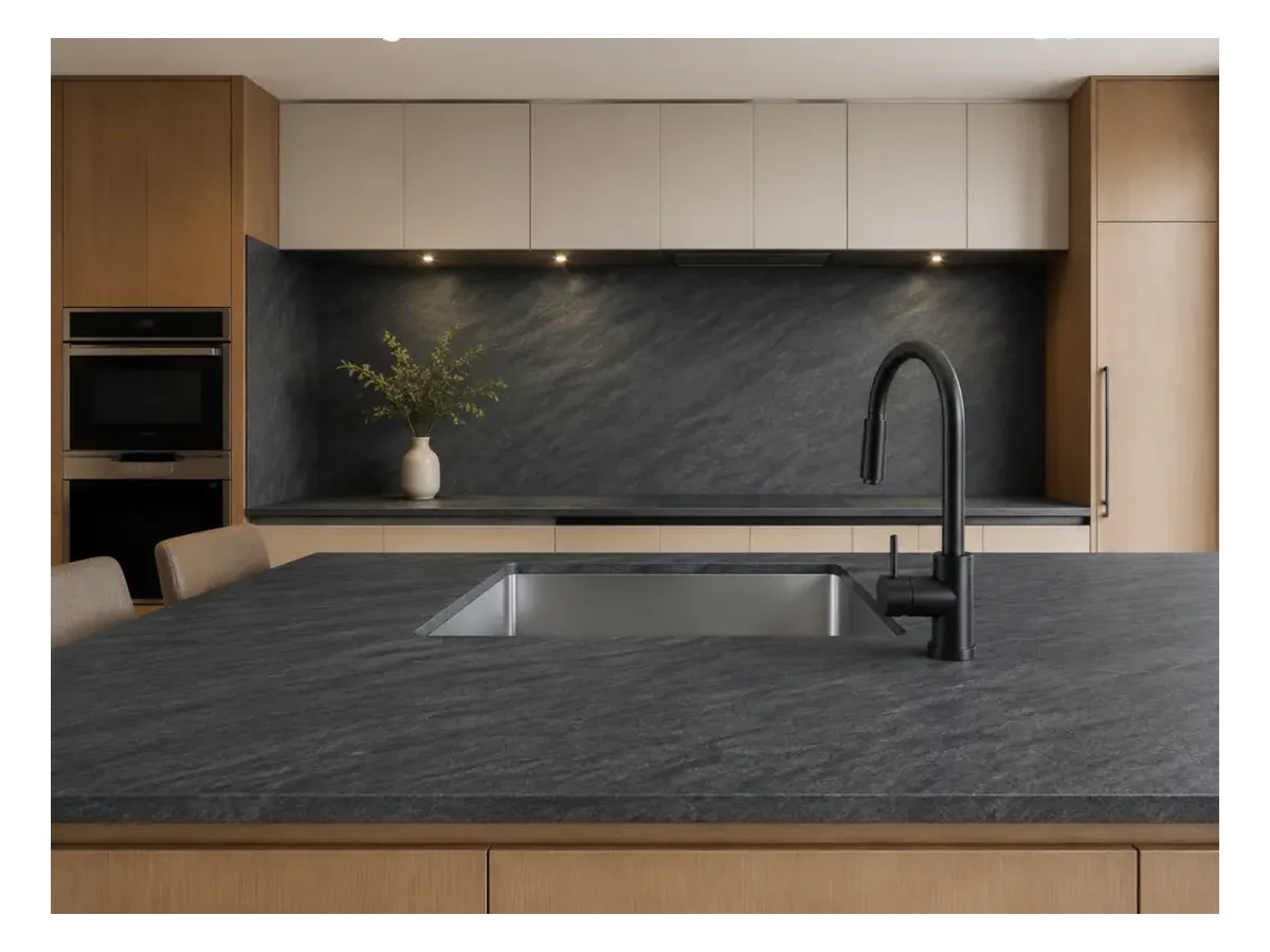 Black Vermont Granite Countertop Application Black Vermont Granite countertop application