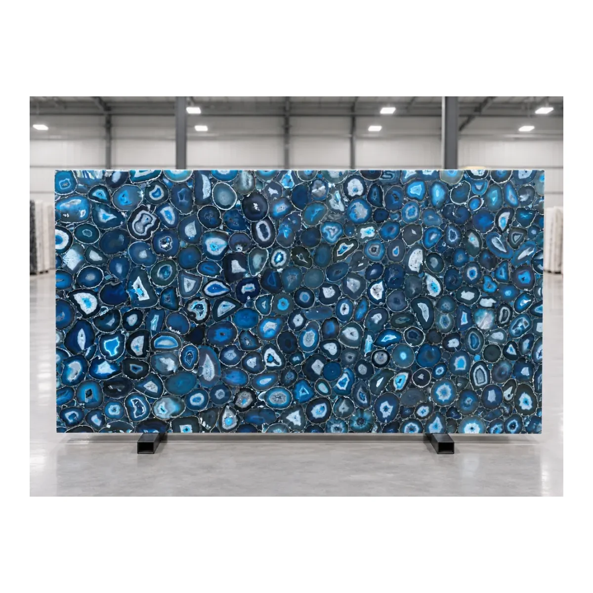 Blue Agate Semi-precious Stone Wall Panels Natural Stone Slab Blue Agate Semi-Precious Stone Wall Panels natural stone slab