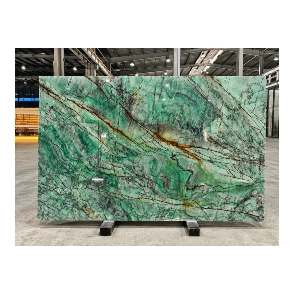 Botanic Green Quartzite natural stone slab