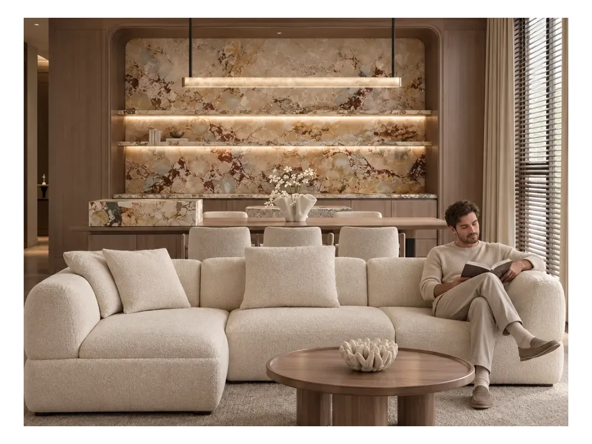Breccia Fantastica Quartzite Interior Wall Application Breccia Fantastica Quartzite interior wall application