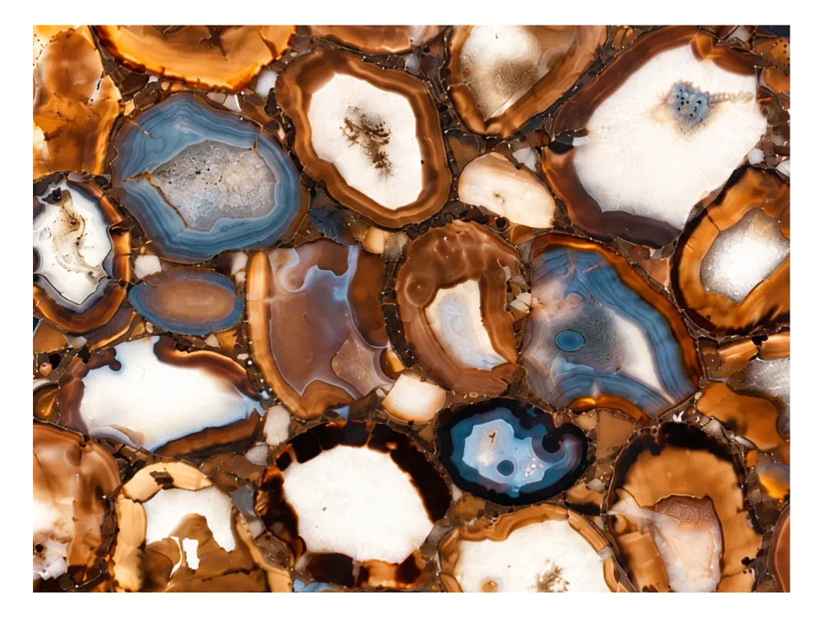Brown Agate Semi-precious Stone Surface Detail Brown Agate Semi-Precious Stone surface detail