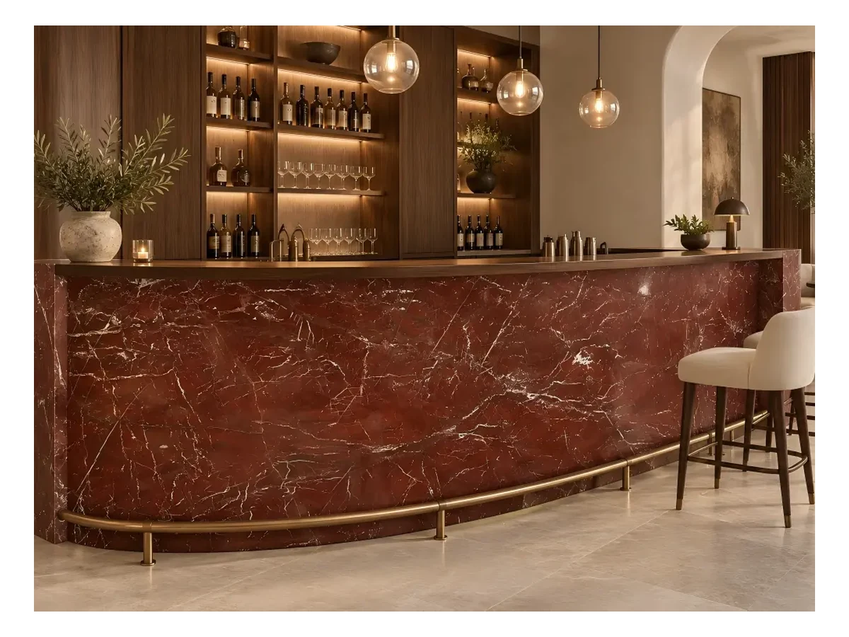 Bulgari Rosso Marble Countertop Application Reference Bulgari Rosso Marble countertop application reference