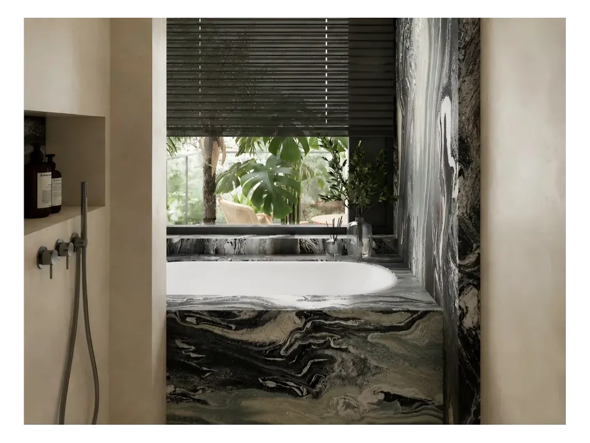 Cippolino Ondulato Marble Bathroom Application Cippolino Ondulato Marble bathroom application