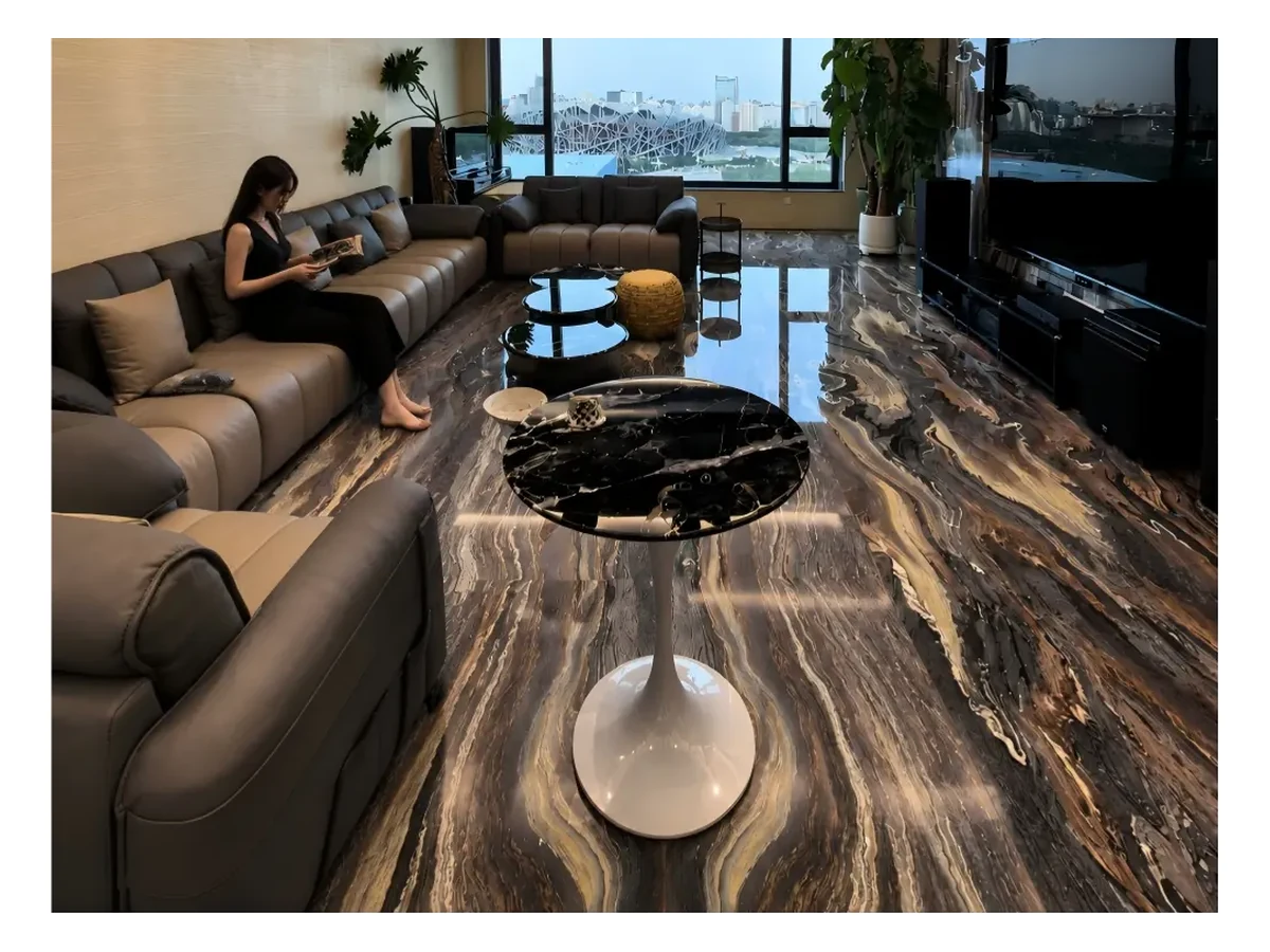 Cippolino Ondulato Marble Flooring Application Cippolino Ondulato Marble flooring application