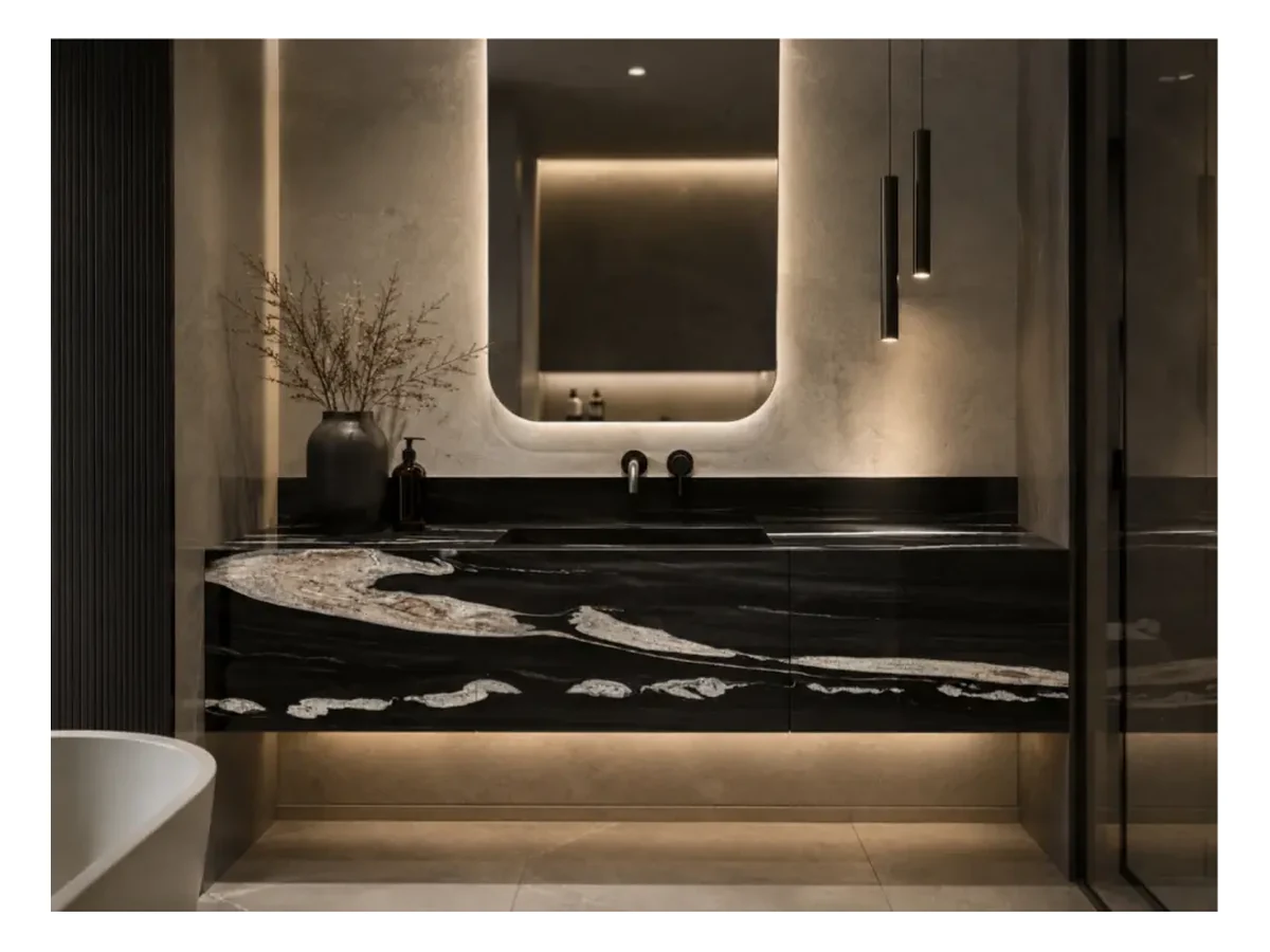Copacabana Granite Bathroom Vanity Application Copacabana Granite bathroom vanity application