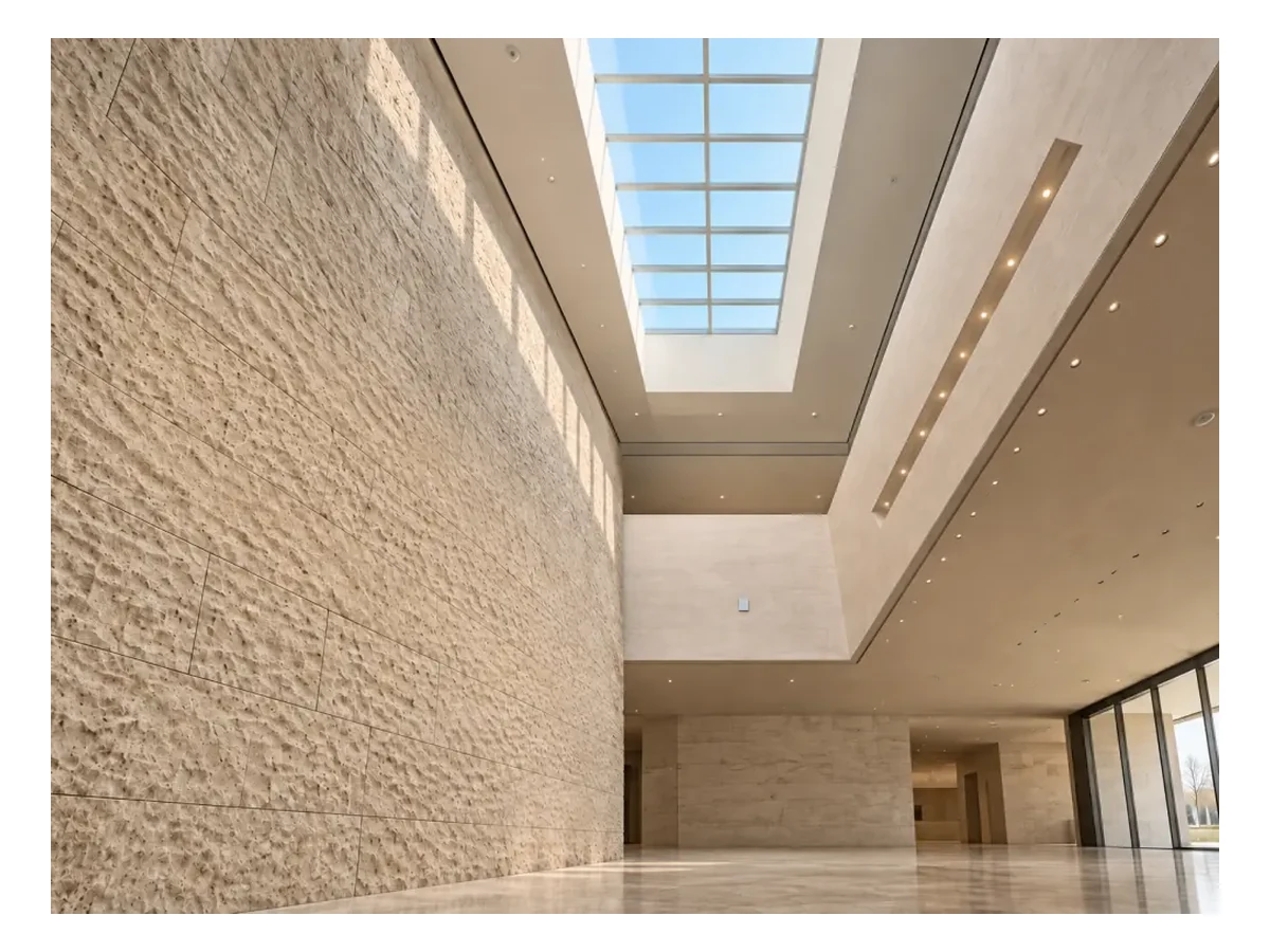 Crema Pearl Limestone Interior Wall Application Crema Pearl Limestone interior wall application