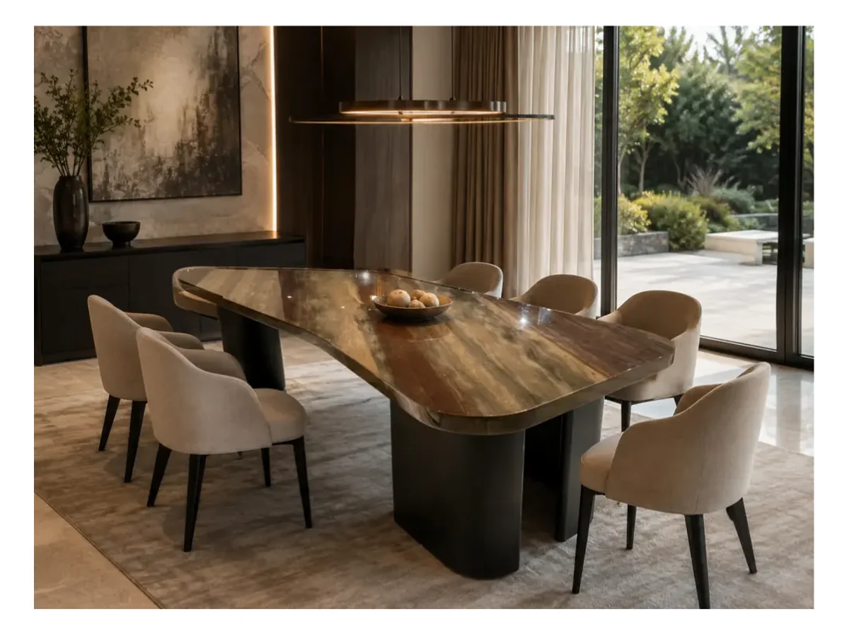 Elegant Brown Marble Stone Table Application Elegant Brown Marble stone table application
