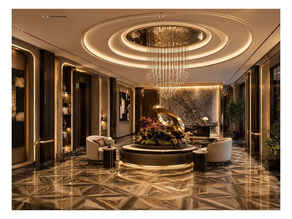 Elegant Brown Marble Flooring Application Elegant Brown Marble flooring application