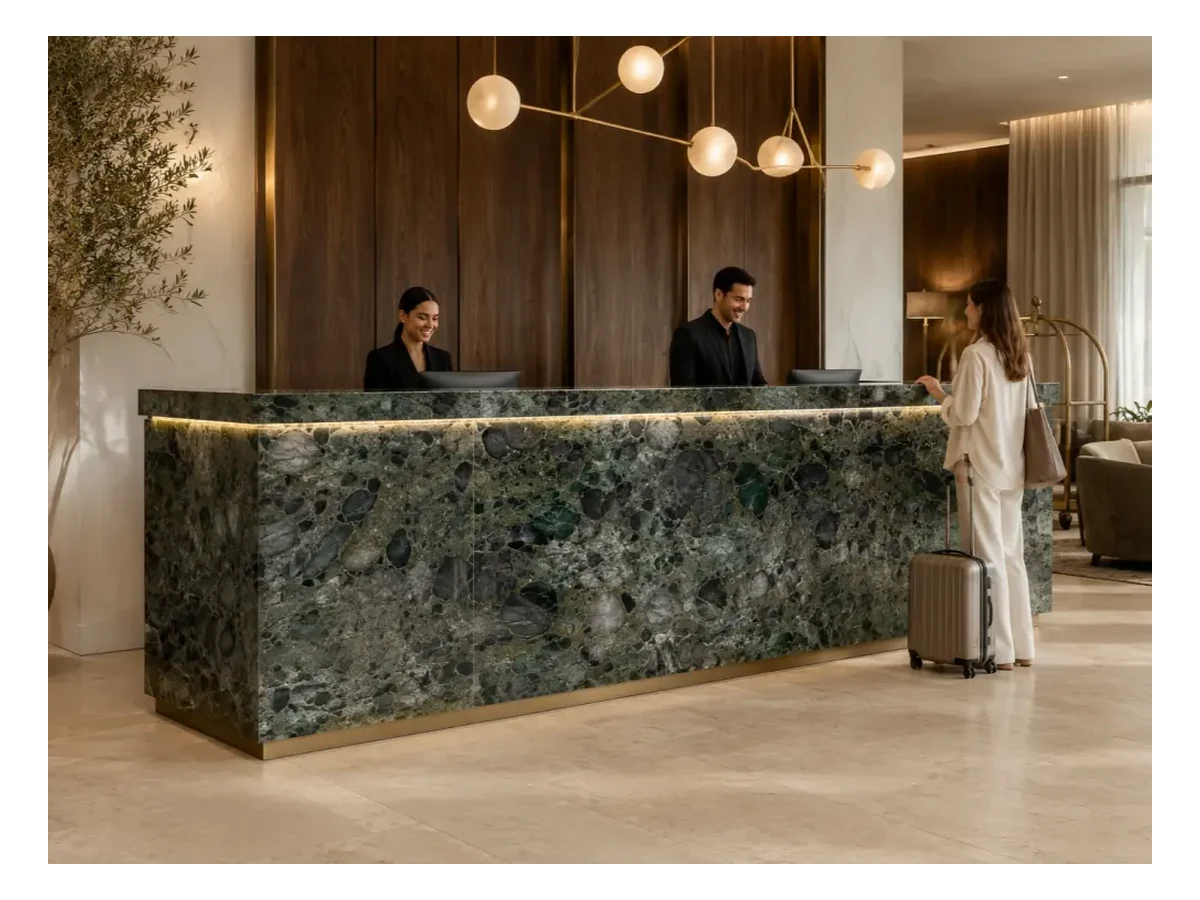 Emerald Green Quartzite Stone Table Application Emerald Green Quartzite stone table application