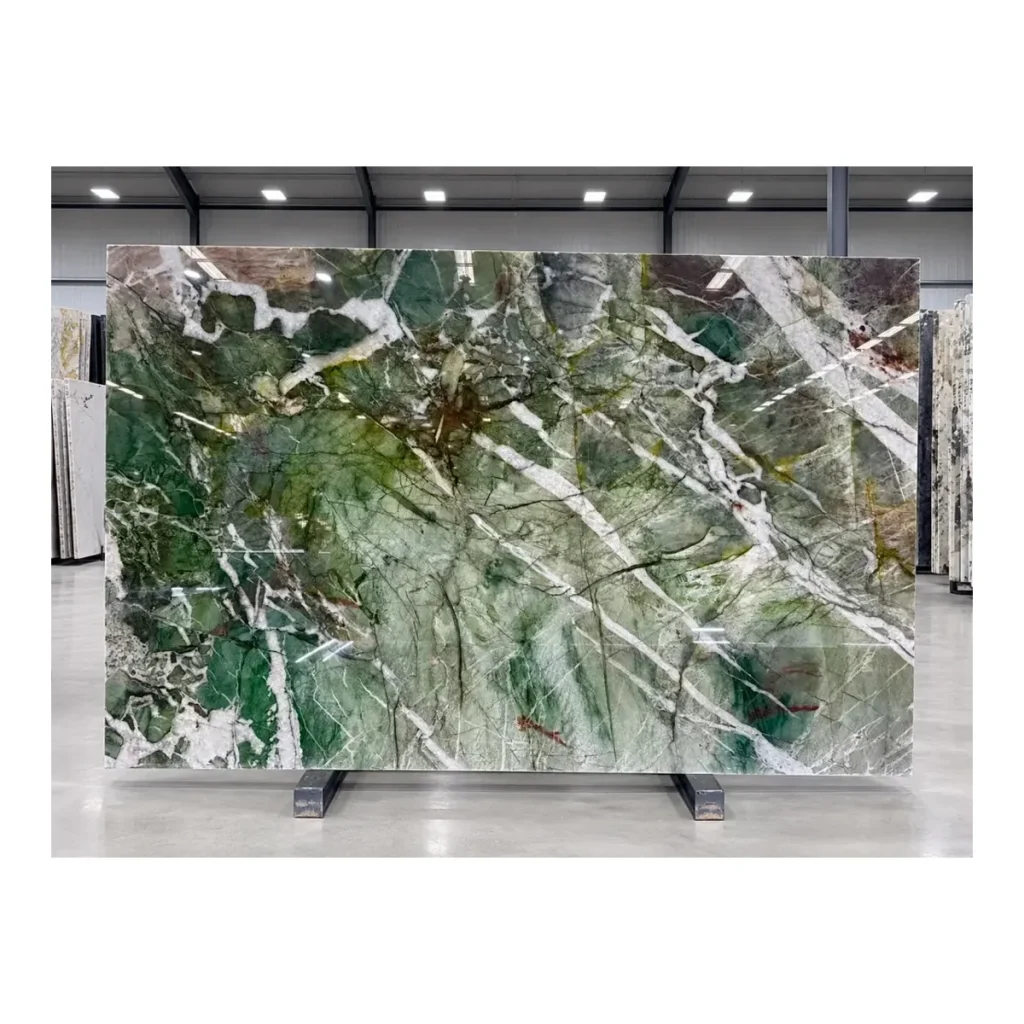 Glacier Emerald Quartzite full slab view