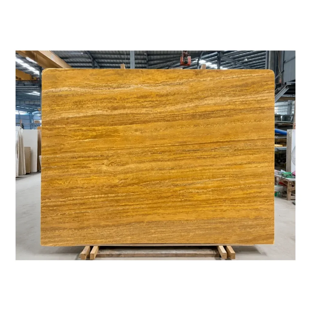 Gold Travertine natural stone slab