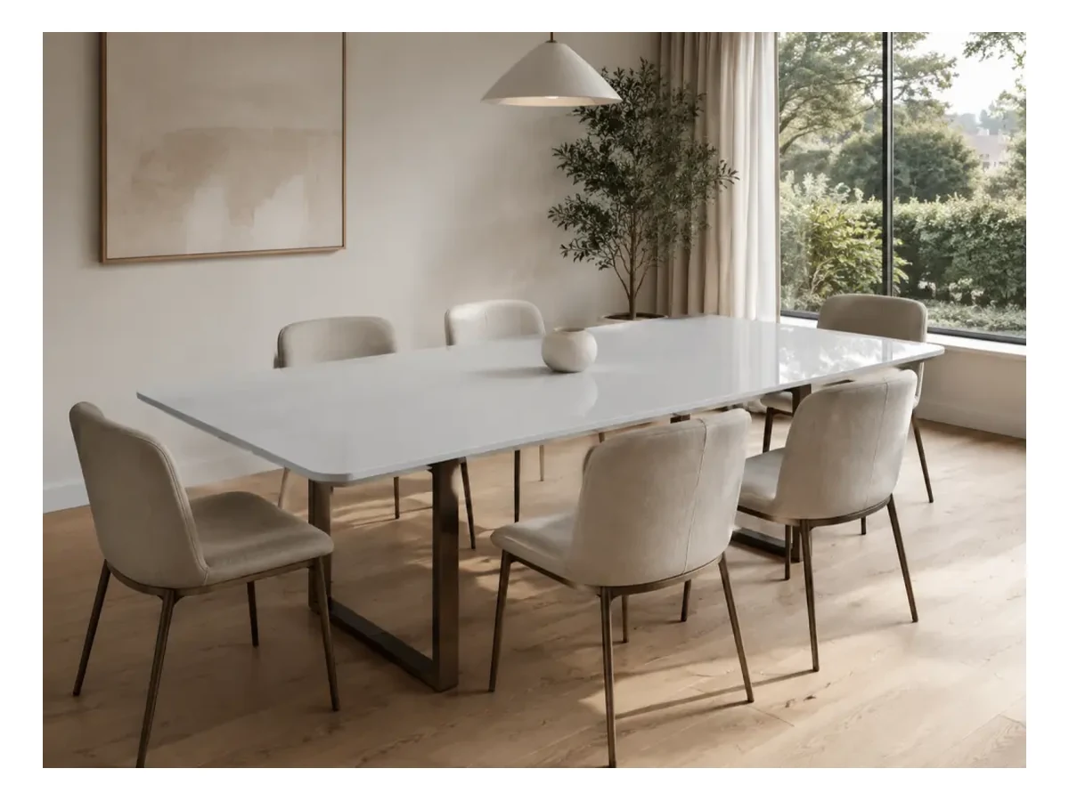Greek Thassos Extra White Marble Stone Table Application Greek Thassos Extra White Marble stone table application
