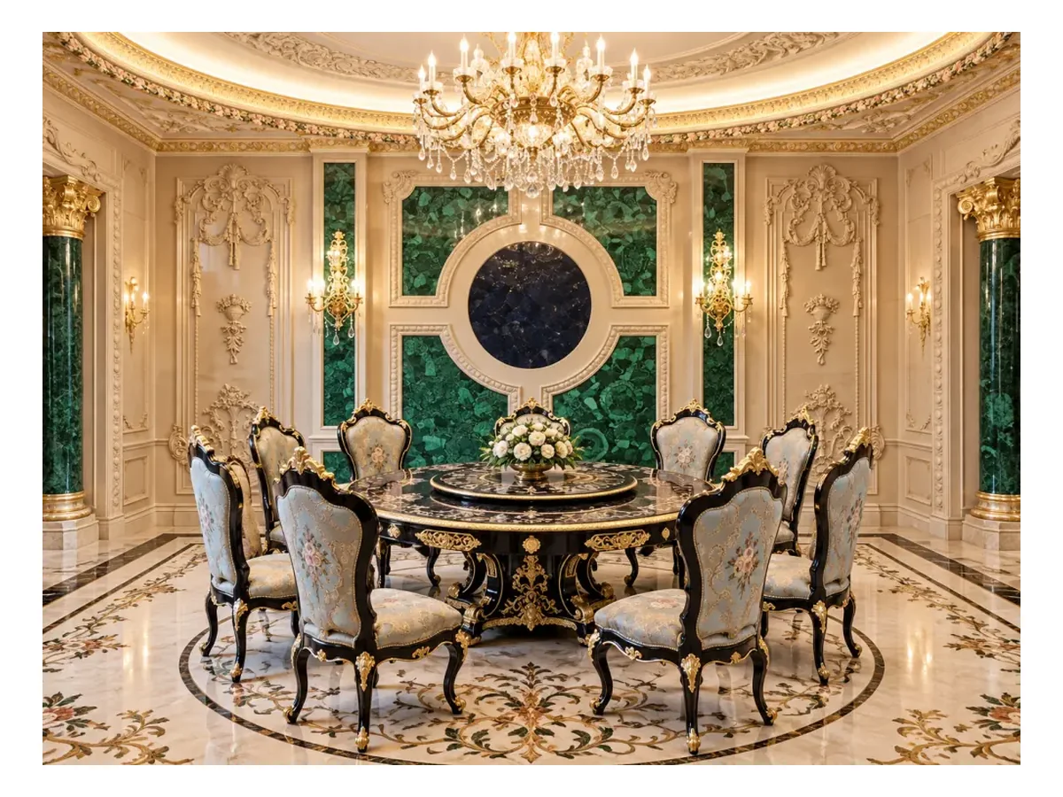 Green Agate Semi-precious Stone Dining Table Application Green Agate Semi-Precious Stone dining table application