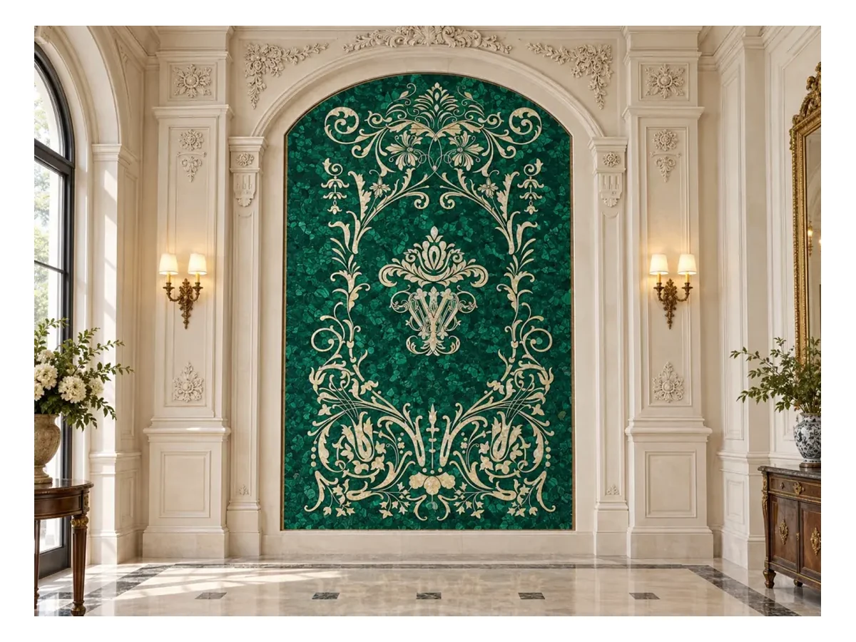 Green Agate Semi-precious Stone Interior Wall Application Green Agate Semi-Precious Stone interior wall application