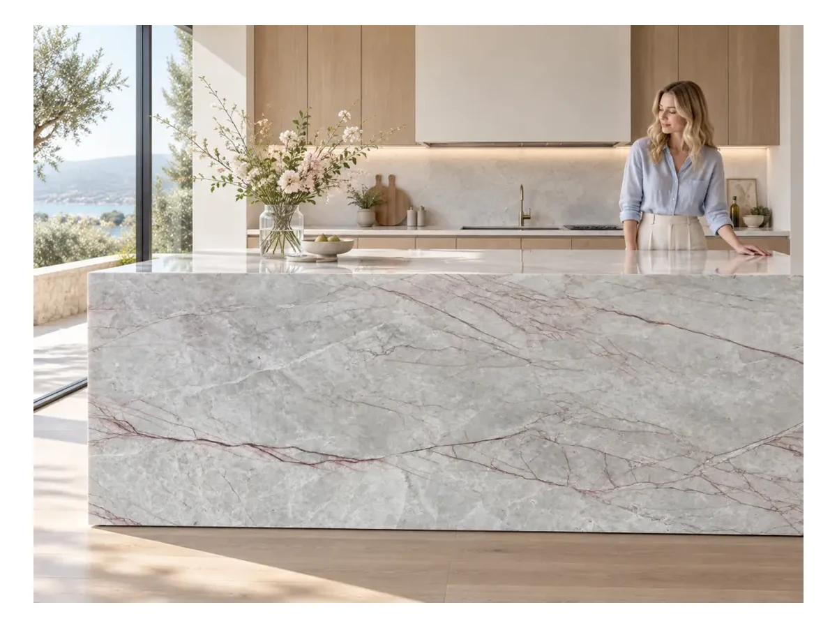 Iceland White Jade Marble Kitchen Island Application Reference Iceland White Jade Marble kitchen island application reference