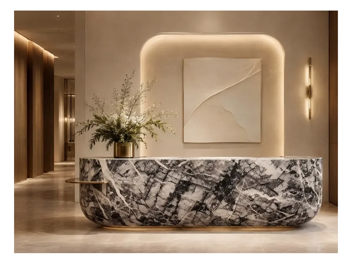 Italian Silver Fir Grey Marble Stone Table Application Italian Silver Fir Grey Marble stone table application