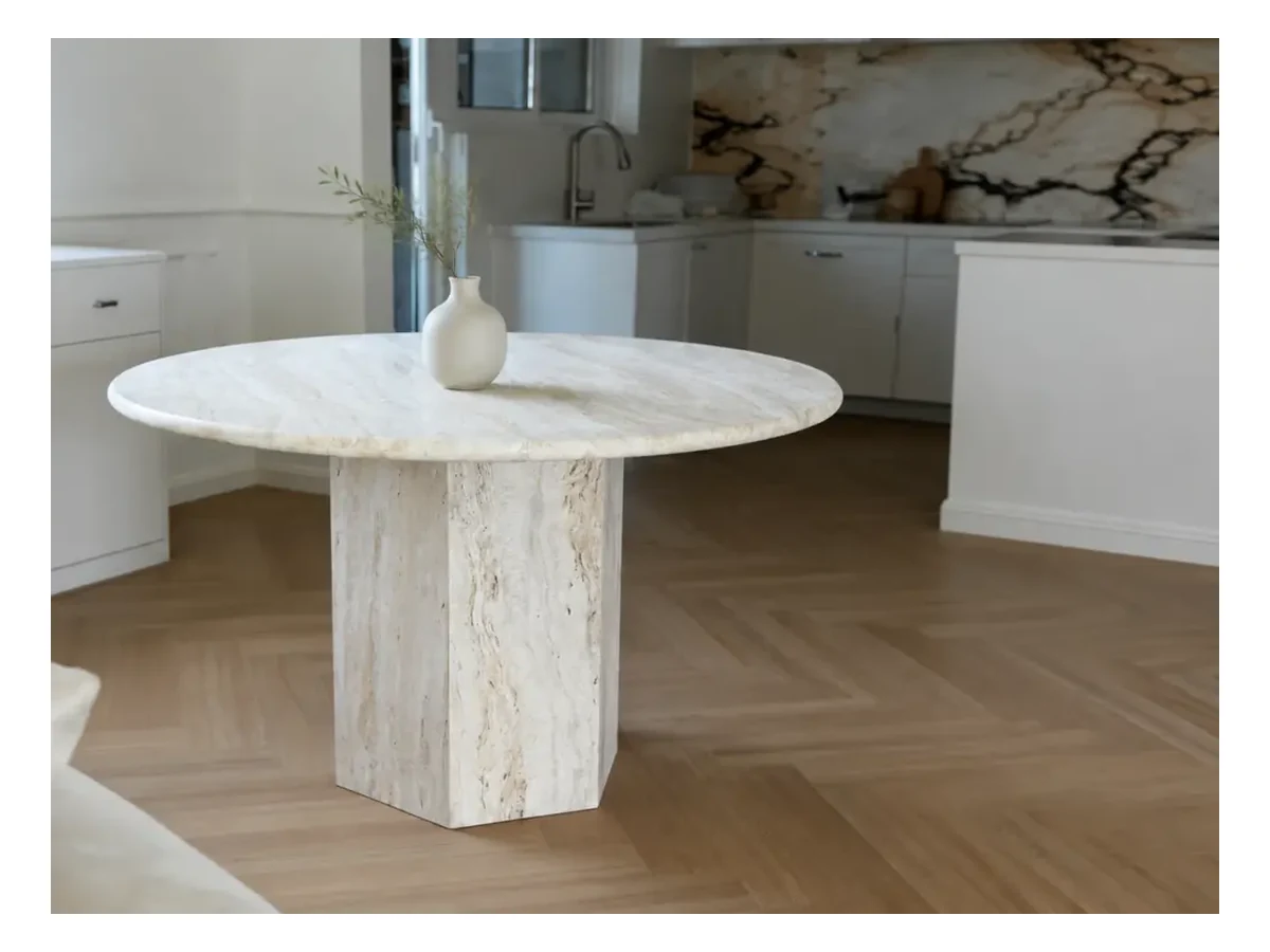 Italy Super White Travertine Coffee Table Application Italy Super White Travertine coffee table application