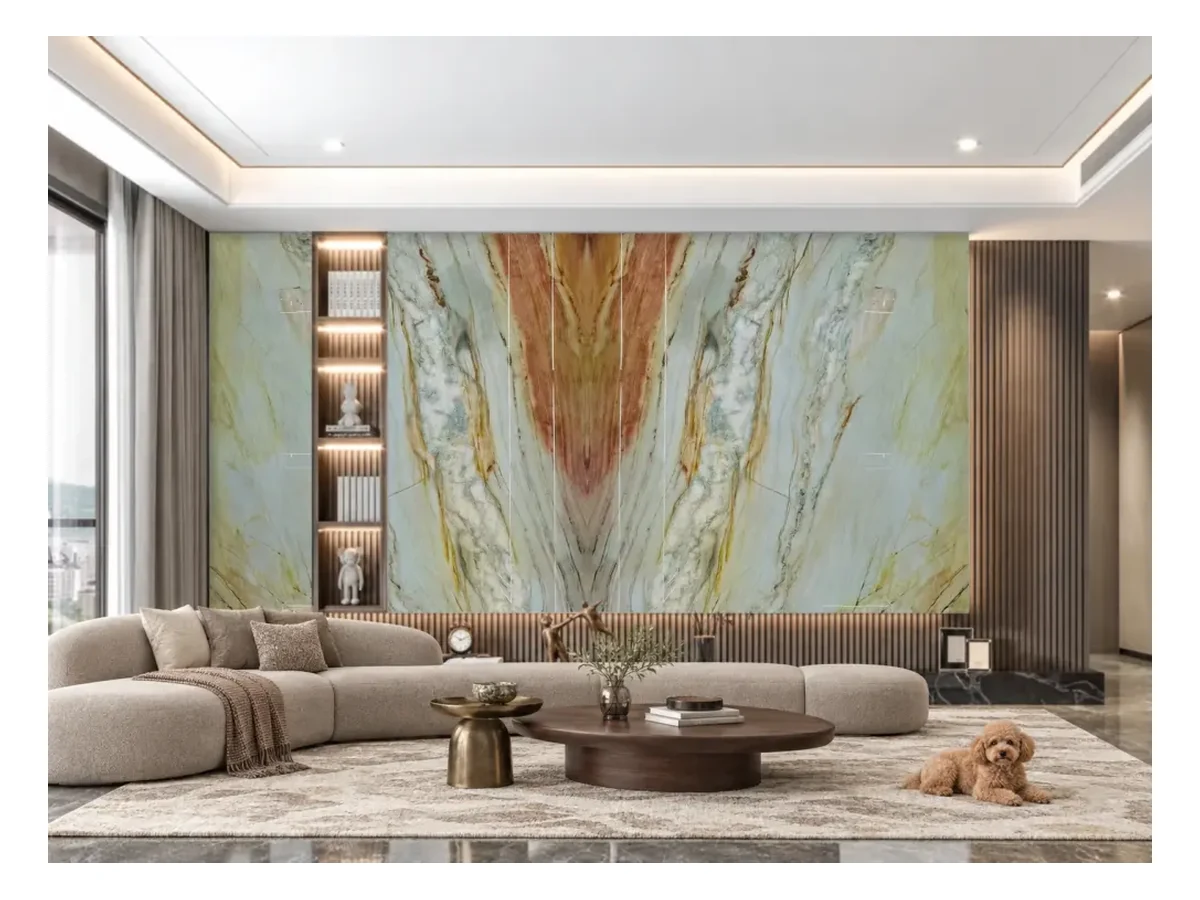 Macaubas Fantasy Quartzite Feature Wall Application Reference Macaubas Fantasy Quartzite feature wall application reference