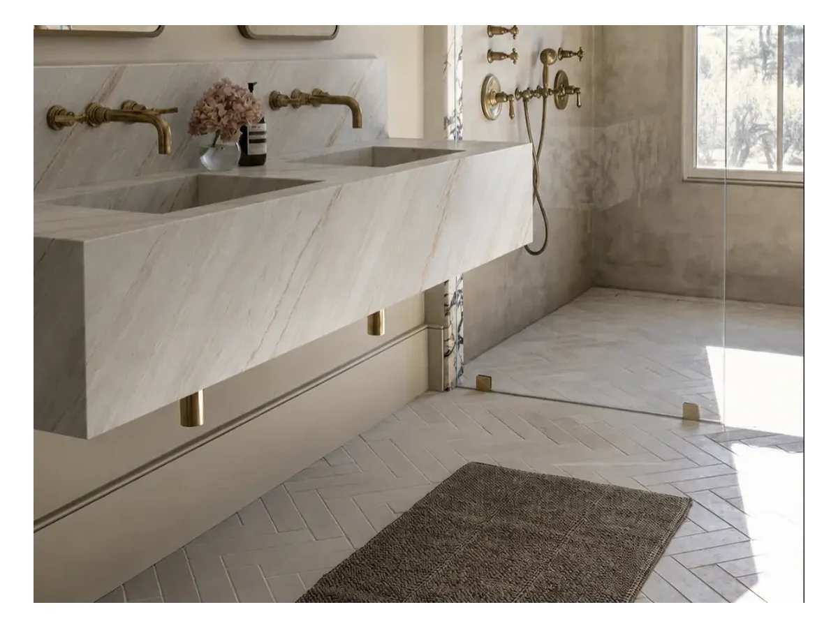 Palissandro White Marble Bathroom Vanity Application Palissandro White Marble bathroom vanity application