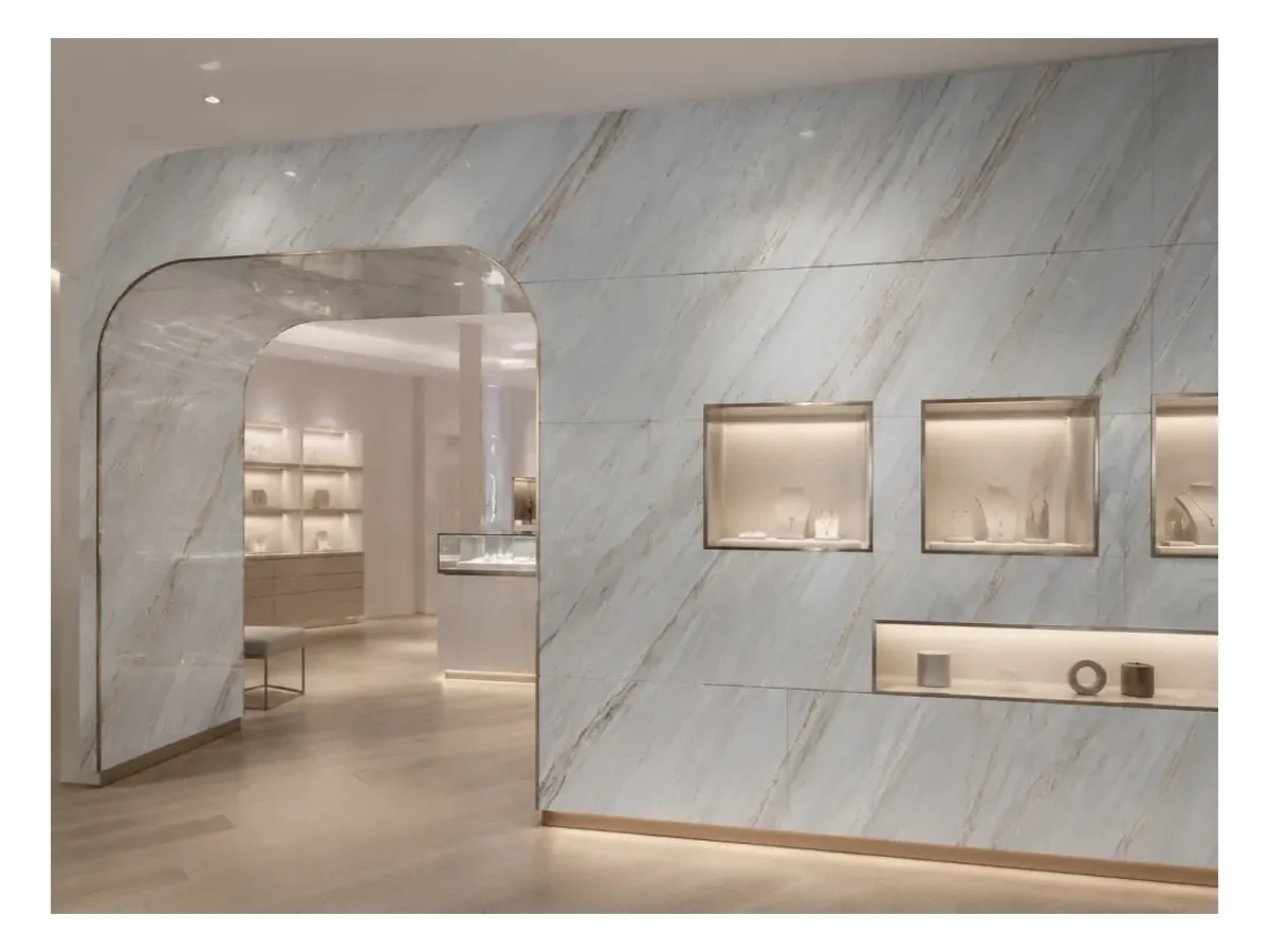 Palissandro White Marble Interior Wall Application Palissandro White Marble interior wall application